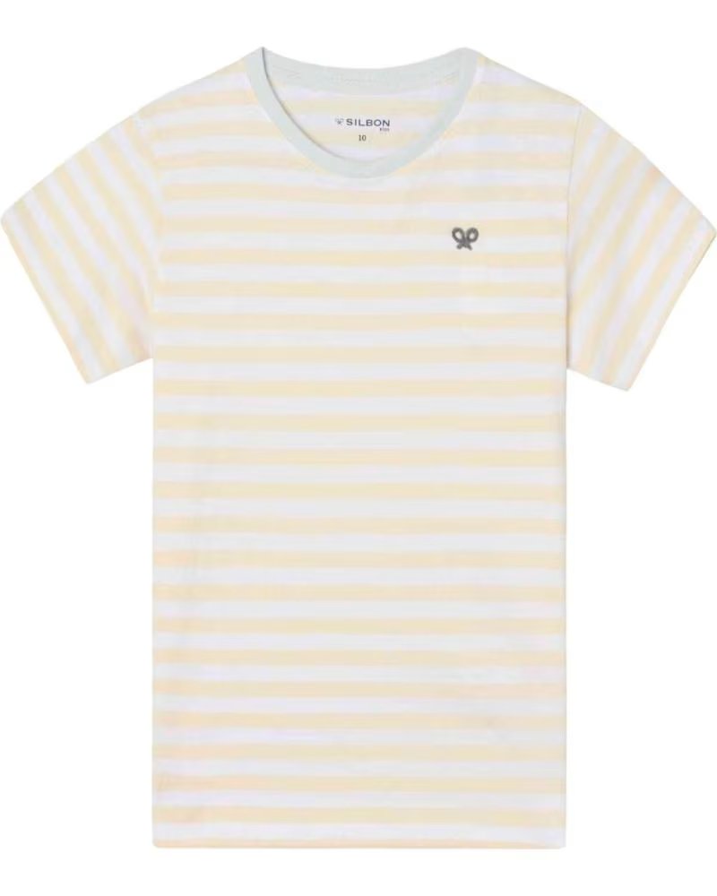SILBON Camiseta De Manga Corta 320402540 en multicolor para ninos AZUL