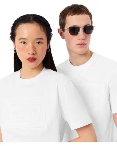 LACOSTE CAMISETA DE MANGA CORTA BLANCA FLOUR