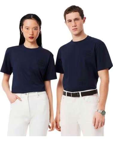 LACOSTE TH0753-166 KURZARM-T-SHIRT FÜR HERREN NAVY BLUE