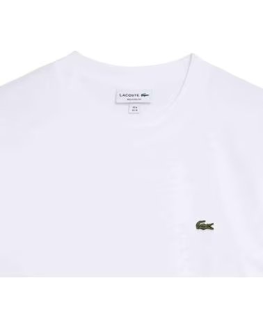 LACOSTE T-SHIRT TH0876-001 A MANICHE CORTE BIANCA WHITE