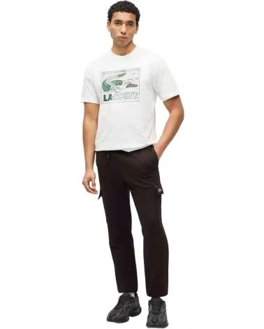LACOSTE TH1446-001 KURZARM-T-SHIRT IN WEISS WHITE