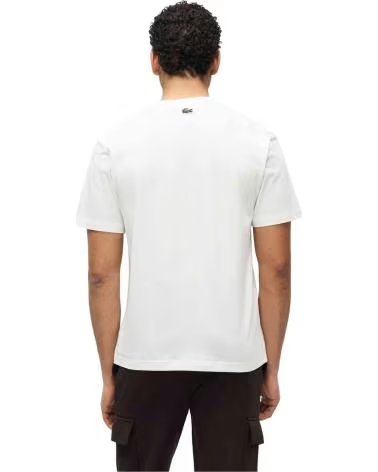 LACOSTE TH1446-001 KURZARM-T-SHIRT IN WEISS WHITE