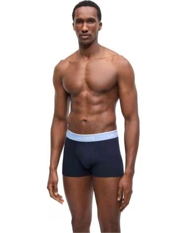 LACOSTE 3ER PACK COTTON TRUNK BOXER MARINE REF 1179354 AZUL