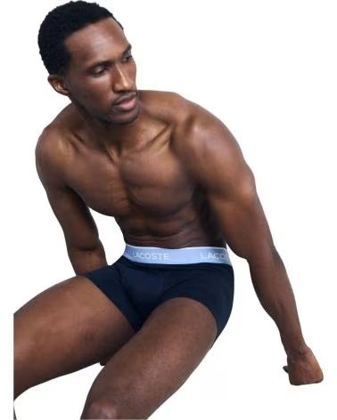 LACOSTE 3ER PACK COTTON TRUNK BOXER MARINE REF 1179354 AZUL