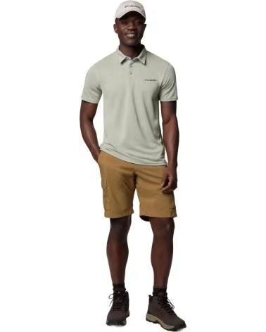 COLUMBIA POLO DE MANGA CORTA NELSON POINT VERDE BLANQUECINO