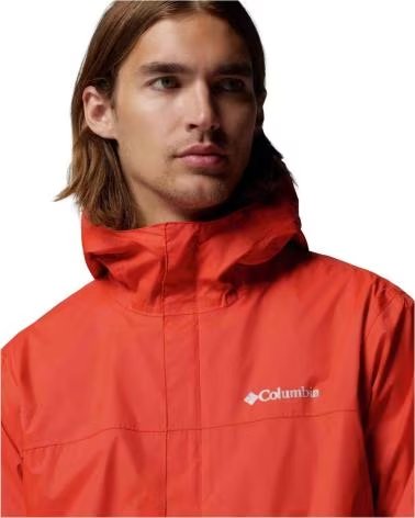 COLUMBIA CHUBASQUERO CHAQUETA CON CAPUCHA WATERTIGHT II ROJO EN ROJO PARA HOMBRE BRILLANTE