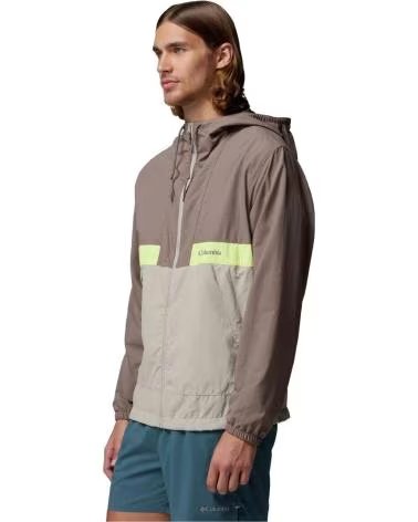 COLUMBIA CHAQUETA SPIRE VALLEY WINDBREAKER CON CAPUCHA MARRON