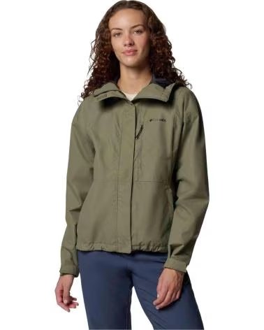 COLUMBIA CHAQUETA CHAQUETA CON CAPUCHA HIKEBOUND II VERDE BOSQUE EN VERDE PARA UNISEX MUJER