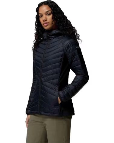 COLUMBIA CASACO COM CAPUZ POWDER PASS III HYBRID MUJER