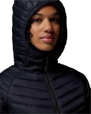 COLUMBIA CASACO COM CAPUZ POWDER PASS III HYBRID MUJER