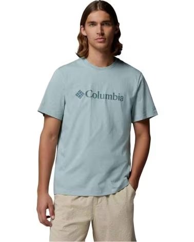COLUMBIA CAMISETA DE MANGA CORTA CAMISETA CSC BASIC LOGO MANGA CORTA AZUL CELESTE TURQUESA EN VERDE PARA HOMBRE