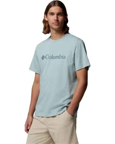 COLUMBIA CAMISETA DE MANGA CORTA CAMISETA CSC BASIC LOGO MANGA CORTA AZUL CELESTE TURQUESA EN VERDE PARA HOMBRE