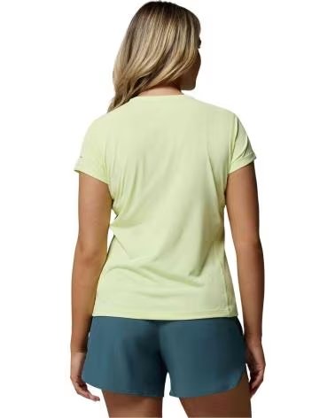 COLUMBIA CAMISETA DE MANGA CORTA CAMISETA ZERO RULES LIGHT MANGA CORTA AMARILLO PALIDO EN VERDE PARA MUJER