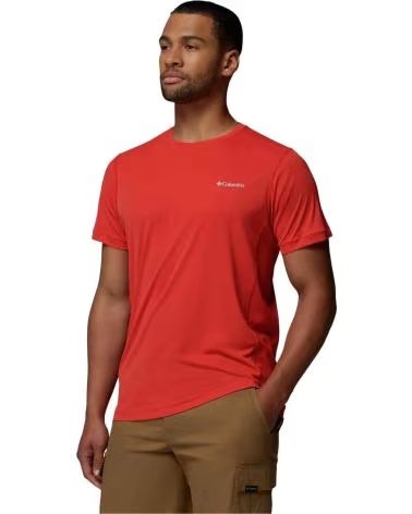 COLUMBIA CAMISETA DE MANGA CORTA CAMISETA ZERO RULES LIGHT MANGA CORTA NARANJA EN PARA HOMBRE ROJO
