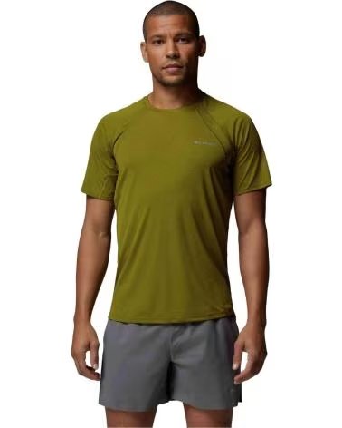 COLUMBIA T-SHIRT A MANICHE CORTE STEALTH SPRING OLIVA