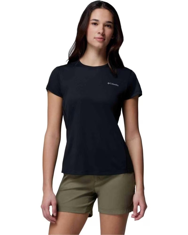 COLUMBIA CAMISETA DE MANGA CORTA CAMISETA ZERO RULES LIGHT MANGA CORTA NEGRO PURO EN NEGRO PARA MUJER