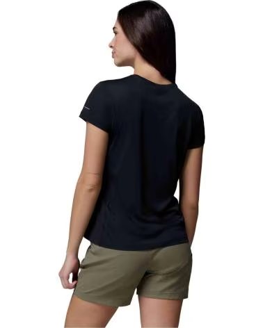 COLUMBIA CAMISETA DE MANGA CORTA CAMISETA ZERO RULES LIGHT MANGA CORTA NEGRO PURO EN NEGRO PARA MUJER