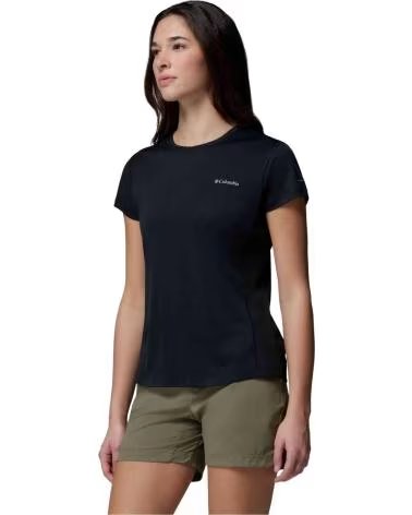 COLUMBIA CAMISETA DE MANGA CORTA CAMISETA ZERO RULES LIGHT MANGA CORTA NEGRO PURO EN NEGRO PARA MUJER