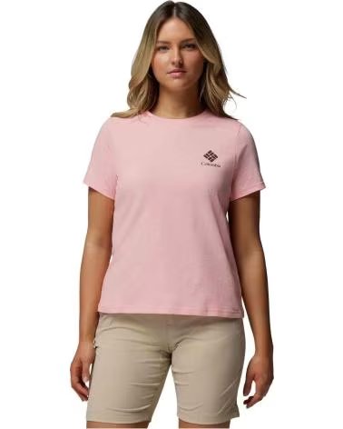 COLUMBIA CAMISETA DE MANGA CORTA CAMISETA ROLLING BEND GRAPHIC MANGA CORTA ROSA EN ROSA PARA MUJER