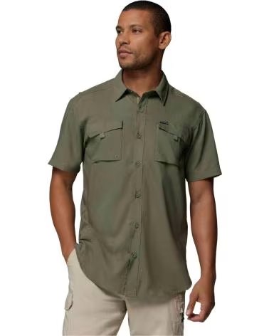 COLUMBIA SILVER RIDGE UTILITY II SHORT SLEEVE SHIRT OLIVE OLIVA