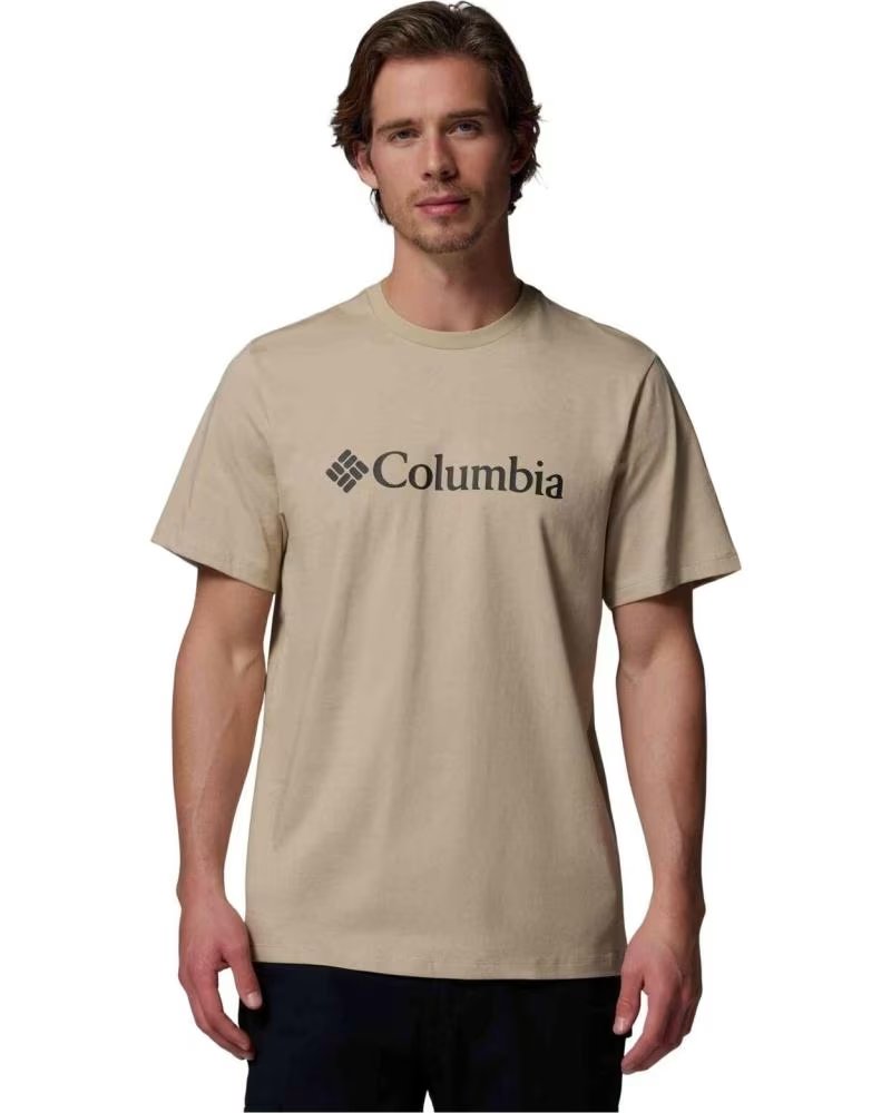 COLUMBIA CAMISETA DE MANGA CORTA CAMISETA CSC BASIC LOGO MANGA CORTA BEIGE MARRON EN BEIGE PARA HOMBRE