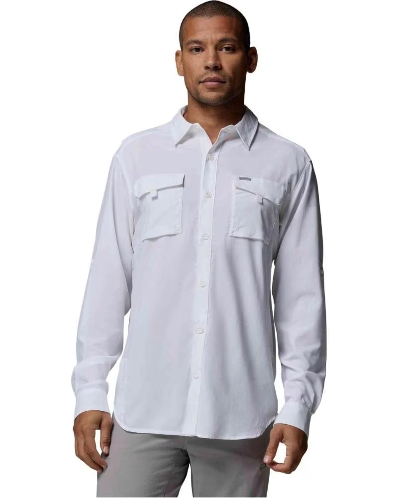 COLUMBIA CAMISA CAMISA SILVER RIDGE UTILITY II MANGA LARGA EN PARA HOMBRE BLANCO