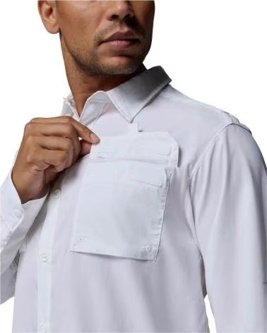 COLUMBIA CAMISA CAMISA SILVER RIDGE UTILITY II MANGA LARGA EN PARA HOMBRE BLANCO