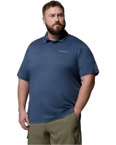 COLUMBIA PARSONS POINT SHORT SLEEVE POLO SHIRT FOR MEN NOCHE