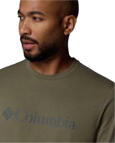 COLUMBIA T-SHIRT A MANICHE CORTE CSC BASIC LOGO OLIVA