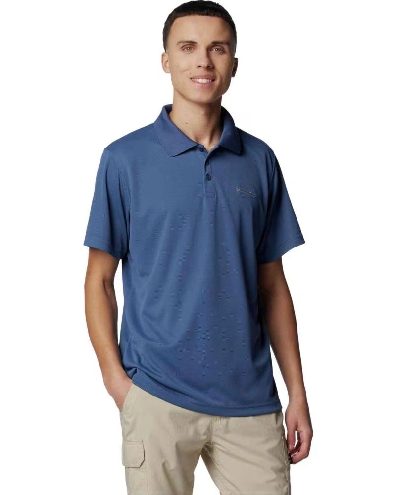 COLUMBIA POLO DE MANGA CORTA POLO UTILIZER MANGA CORTA AZUL EN AZUL PARA HOMBRE INDIGO
