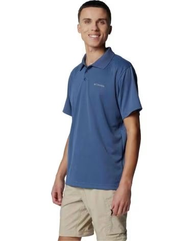 COLUMBIA POLO DE MANGA CORTA POLO UTILIZER MANGA CORTA AZUL EN AZUL PARA HOMBRE INDIGO