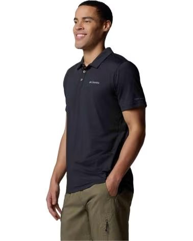 COLUMBIA POLO DE MANGA POLO TECH TRAIL UTILITY MANGA NEGRO EN NEGRO PARA HOMBRE CORTA