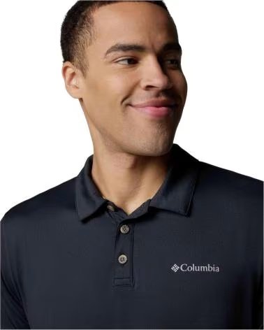 COLUMBIA POLO DE MANGA POLO TECH TRAIL UTILITY MANGA NEGRO EN NEGRO PARA HOMBRE CORTA