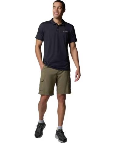 COLUMBIA POLO DE MANGA POLO TECH TRAIL UTILITY MANGA NEGRO EN NEGRO PARA HOMBRE CORTA