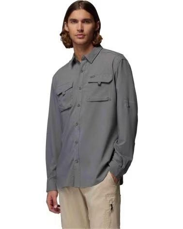 COLUMBIA CAMICIA A MANICHE LUNGHE SILVER RIDGE UTILITY II GRIGIA LARGA