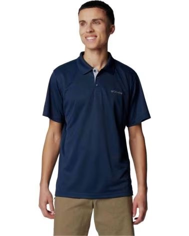 COLUMBIA POLO DE MANGA CURTA UTILIZER PARA HOMEM, AZUL NOITE NOCHE