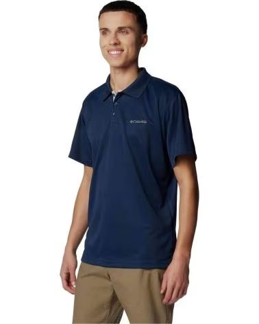 COLUMBIA POLO DE MANGA CURTA UTILIZER PARA HOMEM, AZUL NOITE NOCHE