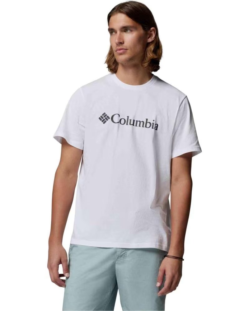COLUMBIA CAMISETA DE MANGA CORTA CAMISETA CSC BASIC LOGO MANGA CORTA BLANCO PURO NEGRO EN BLANCO PARA HOMBRE