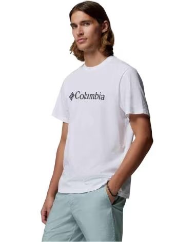 COLUMBIA CAMISETA DE MANGA CORTA CAMISETA CSC BASIC LOGO MANGA CORTA BLANCO PURO NEGRO EN BLANCO PARA HOMBRE
