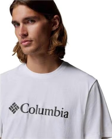 COLUMBIA CAMISETA DE MANGA CORTA CAMISETA CSC BASIC LOGO MANGA CORTA BLANCO PURO NEGRO EN BLANCO PARA HOMBRE