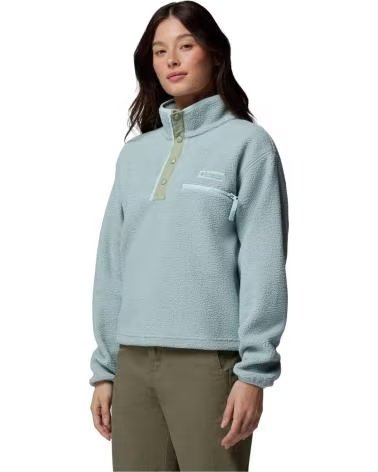 FELPA COLUMBIA HELVETIA II CROPPED HALF SNAP MUJER