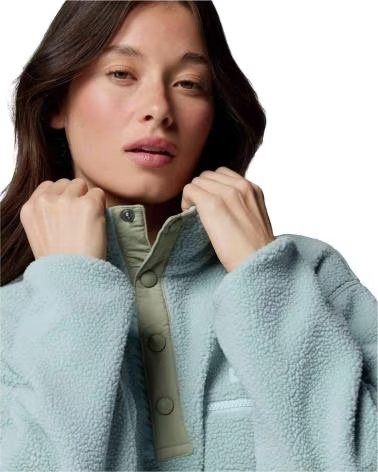 FELPA COLUMBIA HELVETIA II CROPPED HALF SNAP MUJER