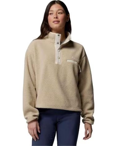 COLUMBIA HELVETIA II CROPPED HALF SNAP FLEECE-PULLOVER MUJER