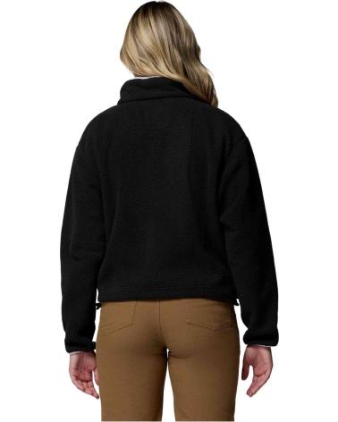 COLUMBIA SUDADERA HELVETIA II CROPPED HALF SNAP NEGRO MUJER