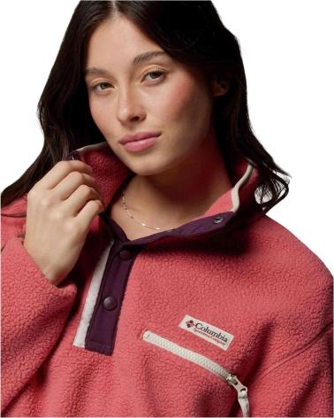 COLUMBIA SUDADERA HELVETIA II CROPPED HALF SNAP MUJER