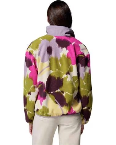 COLUMBIA FELPA IN PILE SEQUOIA GROVE CON MEZZA ZIP STAMPATA DA DONNA MUJER