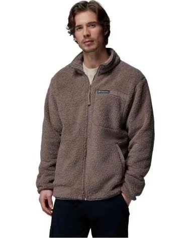 COLUMBIA GIACCA RUGGED RIDGE HIGH PILE FULL ZIP MARRONE OSCURO