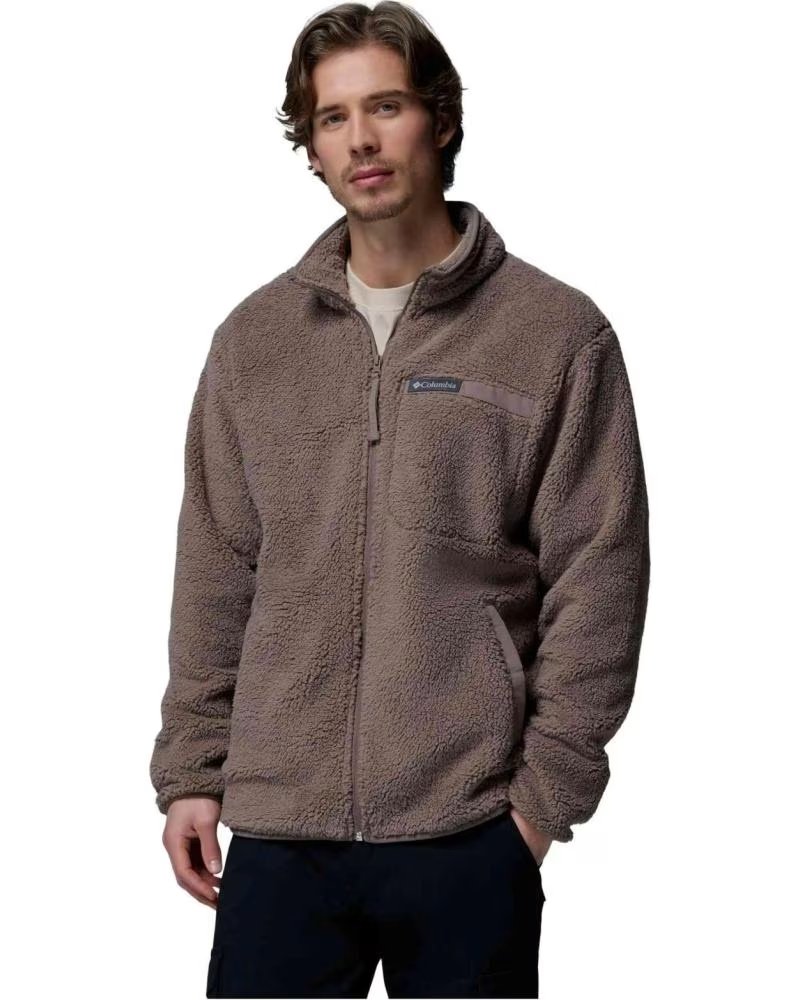 COLUMBIA GIACCA RUGGED RIDGE HIGH PILE FULL ZIP MARRONE OSCURO
