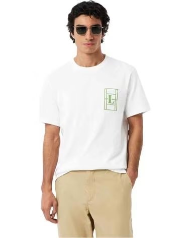 LACOSTE T-SHIRT A MANICHE CORTE WHITE