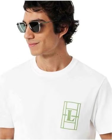 LACOSTE T-SHIRT A MANICHE CORTE WHITE
